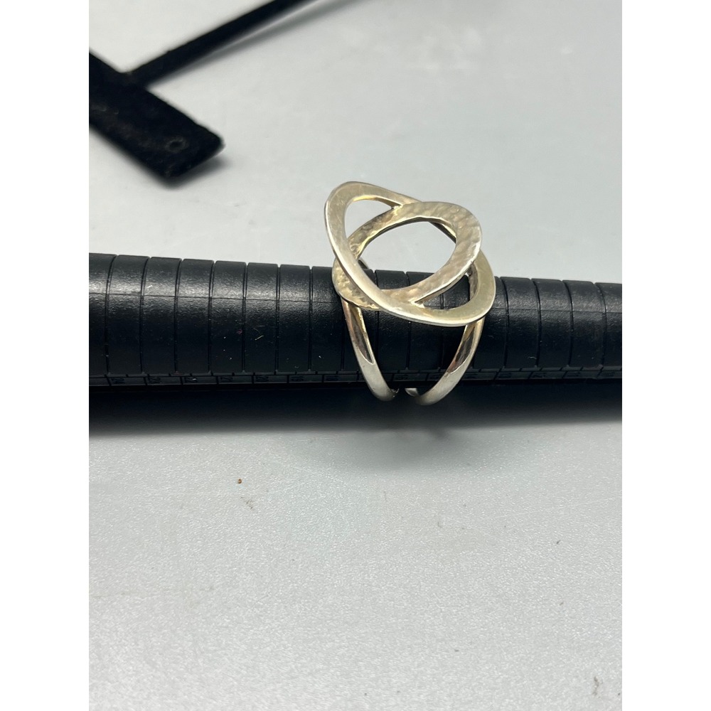 Abstract Sterling Silver Ring Interlocking Loops … - image 8